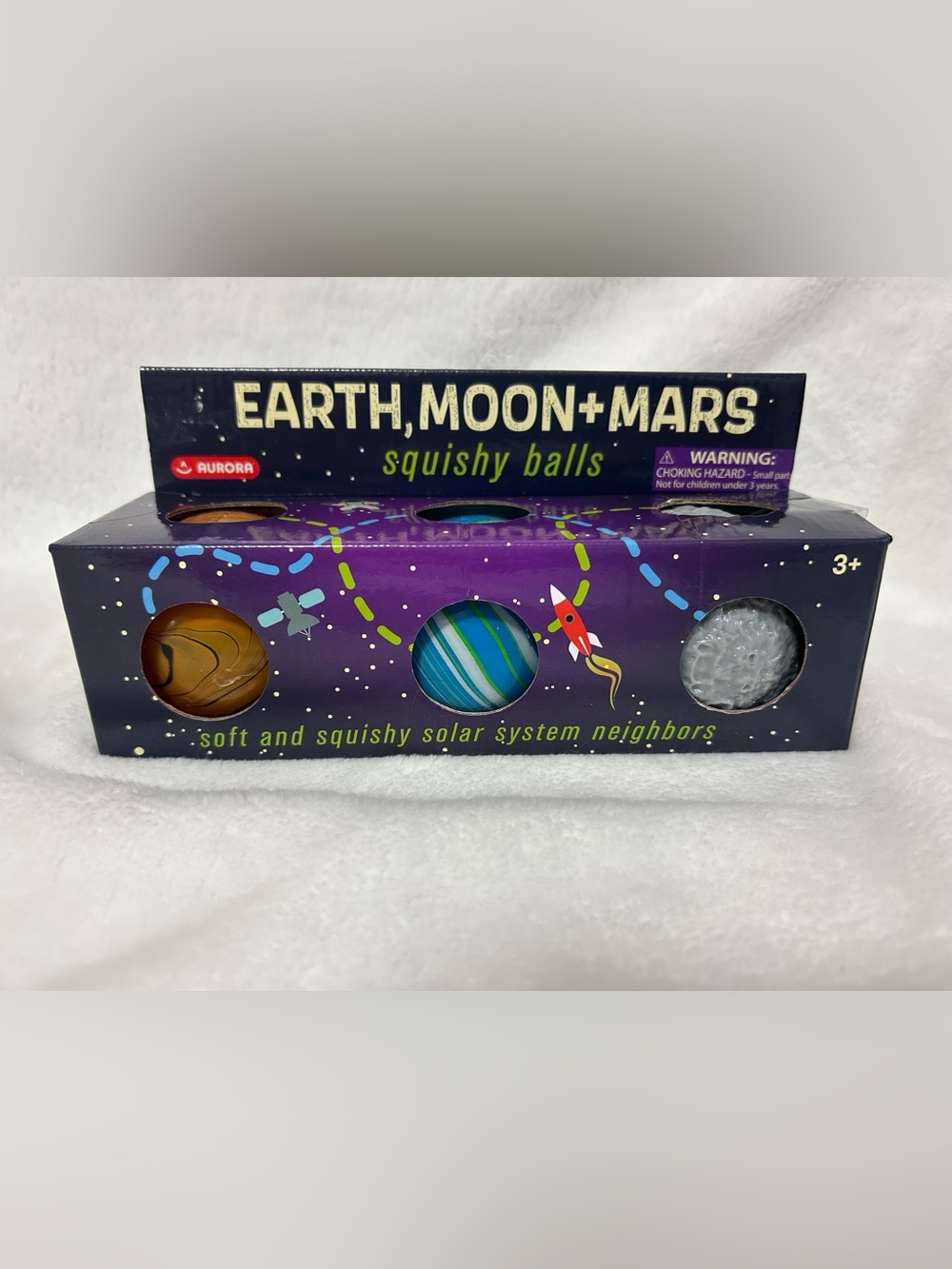 Aurora World Earth, Moon, and Mars Squishy Sensory Balls